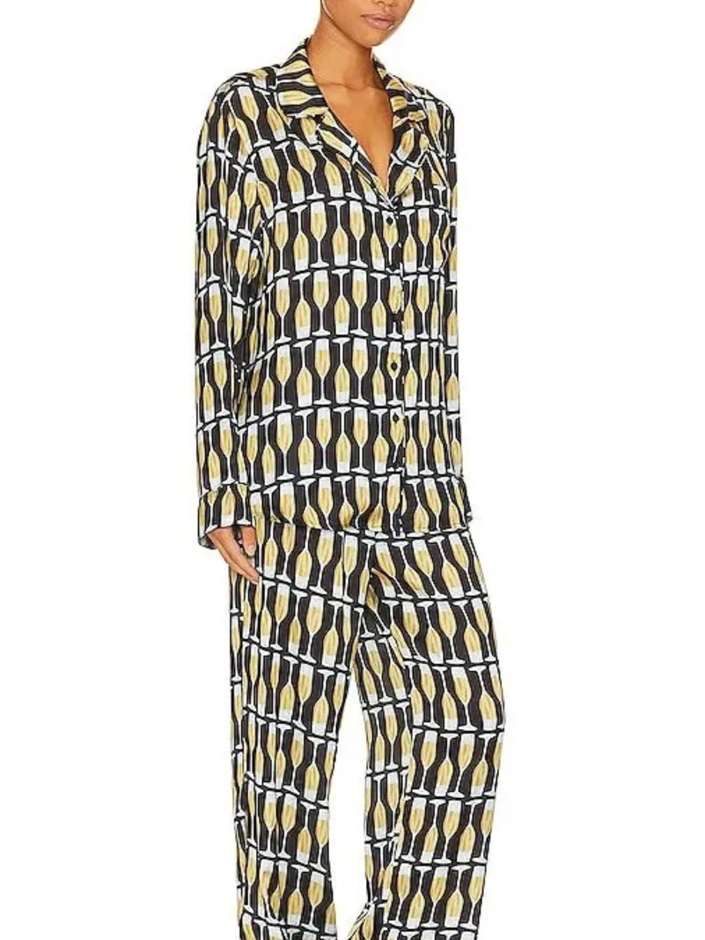 Classic Pajama Set - Black Champagne